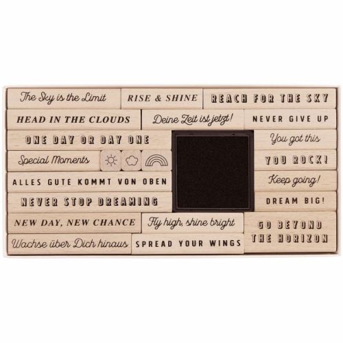 Paper Poetry Stempelset Typo - The Sky is the Limit